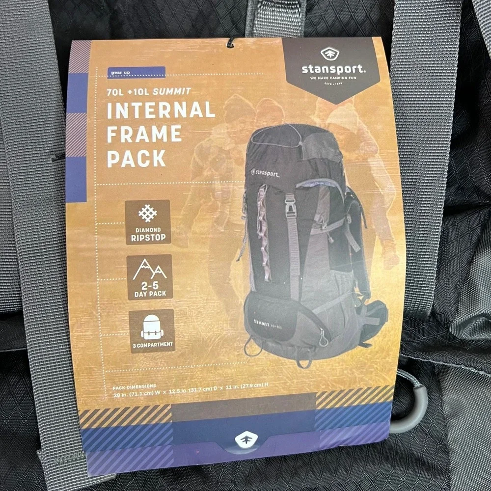 Stansport Backpack SUMMIT 70+10L‎ Frame Pack Adjustable Suspension NWT